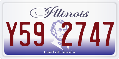 IL license plate Y592747