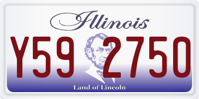 IL license plate Y592750
