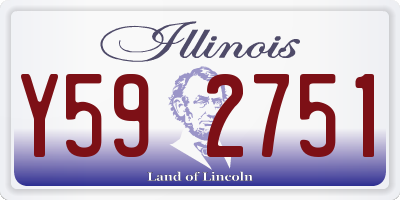 IL license plate Y592751