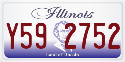 IL license plate Y592752
