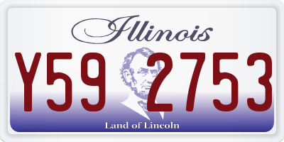 IL license plate Y592753