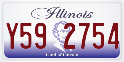 IL license plate Y592754