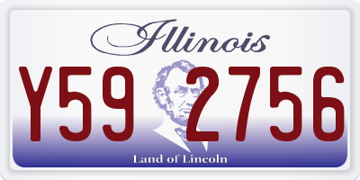 IL license plate Y592756