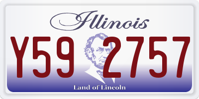 IL license plate Y592757
