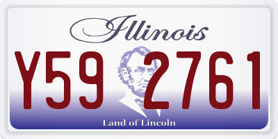 IL license plate Y592761