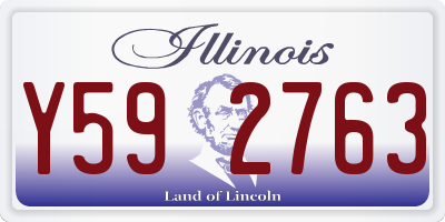 IL license plate Y592763