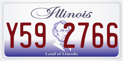 IL license plate Y592766