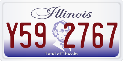 IL license plate Y592767