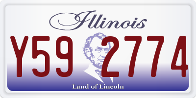IL license plate Y592774