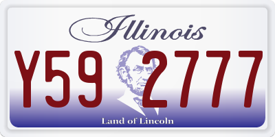 IL license plate Y592777