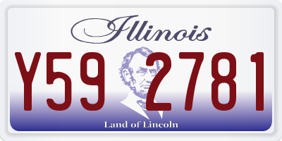 IL license plate Y592781