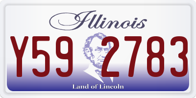 IL license plate Y592783