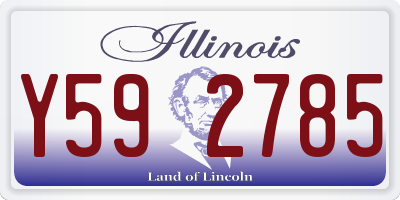 IL license plate Y592785