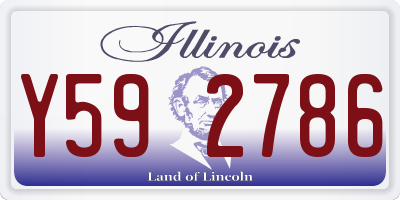 IL license plate Y592786