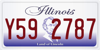 IL license plate Y592787
