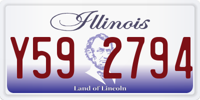IL license plate Y592794