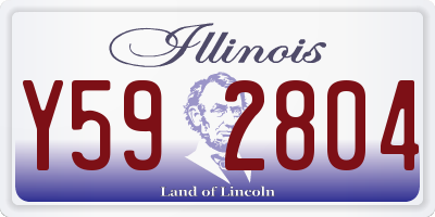 IL license plate Y592804