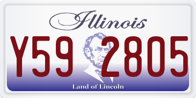 IL license plate Y592805