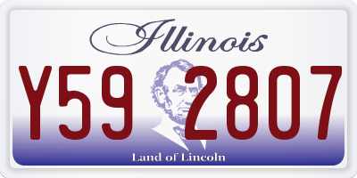 IL license plate Y592807