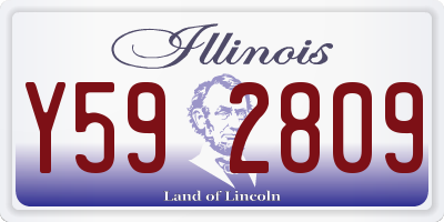 IL license plate Y592809