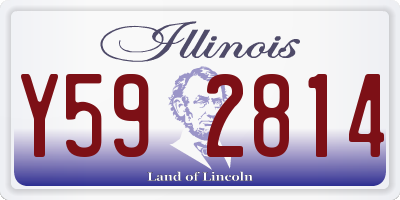 IL license plate Y592814