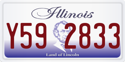IL license plate Y592833