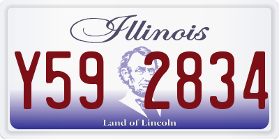 IL license plate Y592834