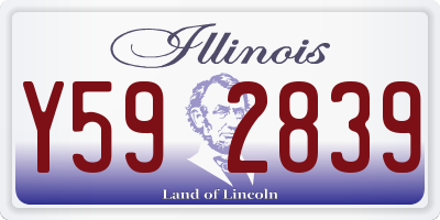 IL license plate Y592839