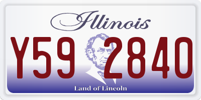 IL license plate Y592840