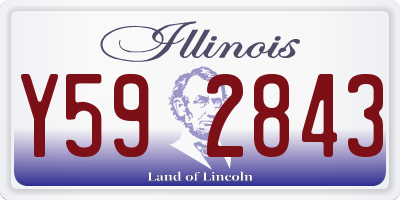 IL license plate Y592843