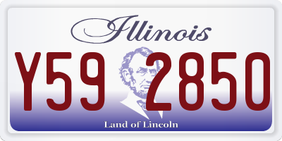 IL license plate Y592850