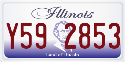 IL license plate Y592853
