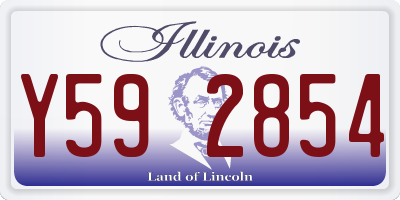 IL license plate Y592854