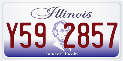 IL license plate Y592857