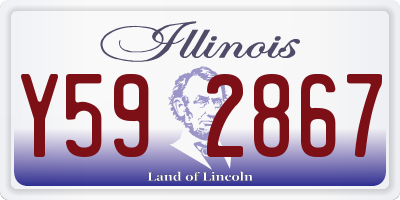 IL license plate Y592867