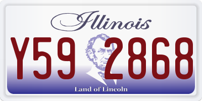 IL license plate Y592868