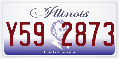 IL license plate Y592873