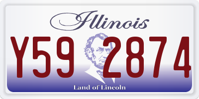 IL license plate Y592874