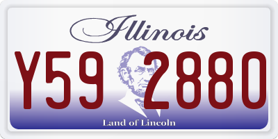 IL license plate Y592880