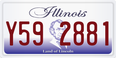 IL license plate Y592881