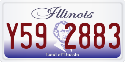 IL license plate Y592883