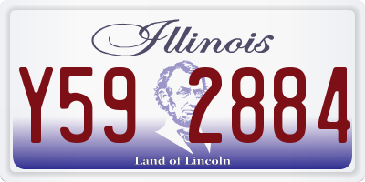 IL license plate Y592884