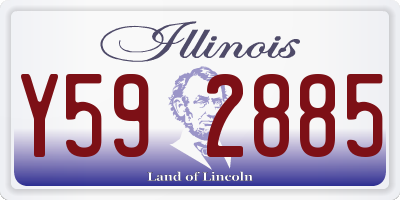 IL license plate Y592885