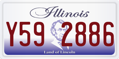 IL license plate Y592886