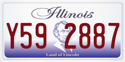 IL license plate Y592887