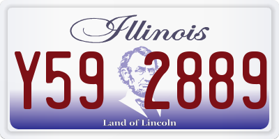 IL license plate Y592889