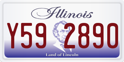IL license plate Y592890