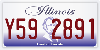 IL license plate Y592891