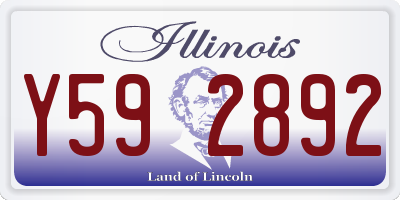 IL license plate Y592892