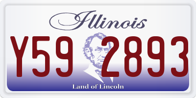 IL license plate Y592893